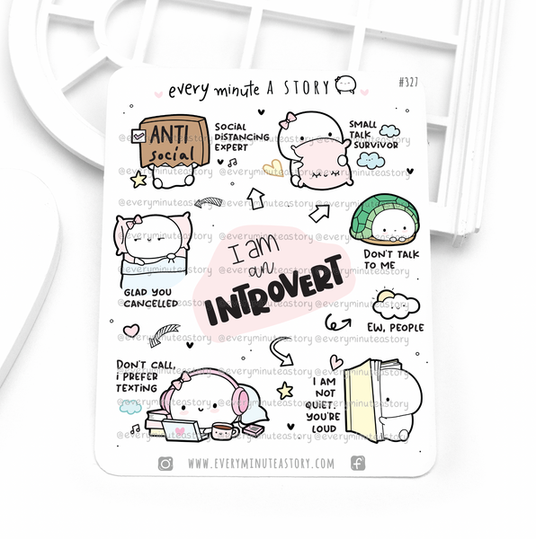 Introvert's paradise big stickers