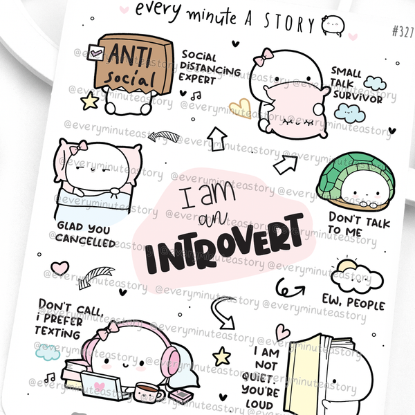 Introvert's paradise big stickers