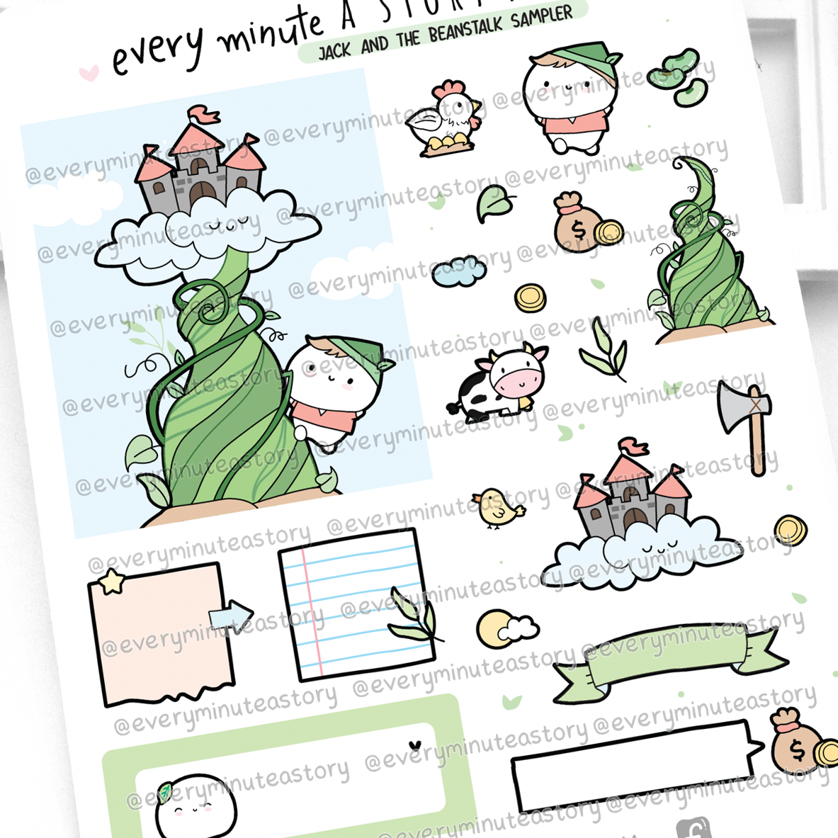 Jack and the beanstalk stickers- LOW STOCK!