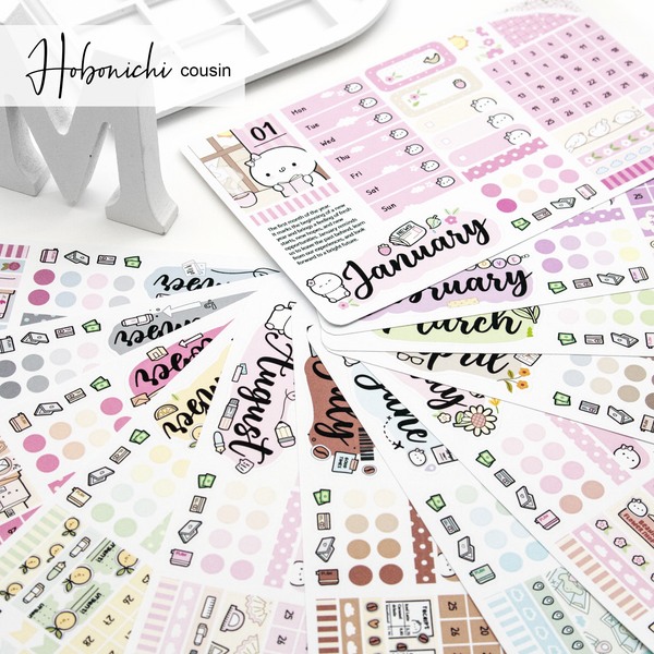 2027 monthly kits for hobonichi cousin