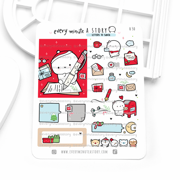 Letters to Santa stickers, Christmas