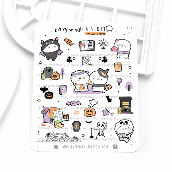 Trick or treat Beanie halloween stickers