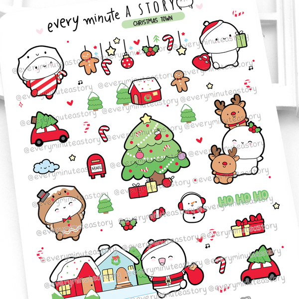 Christmas town Beanie sampler, Christmas planner