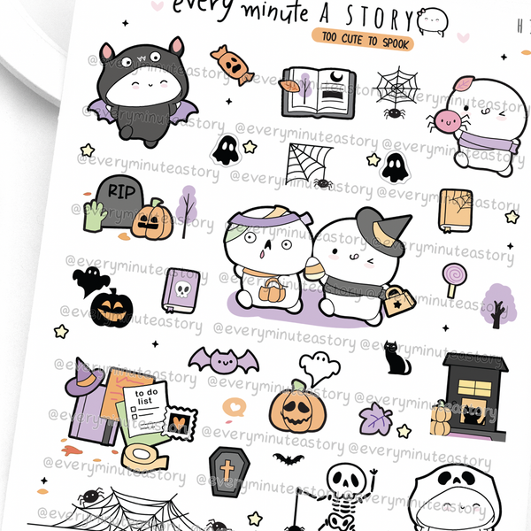 Trick or treat Beanie halloween stickers