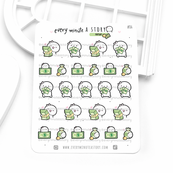 Pay day Beanies, Payday planner stickers, cash, loan, bank, bills