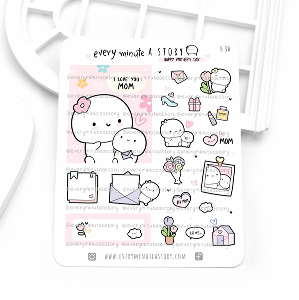 Mother's day Beanie planner stickers- Low Stock!