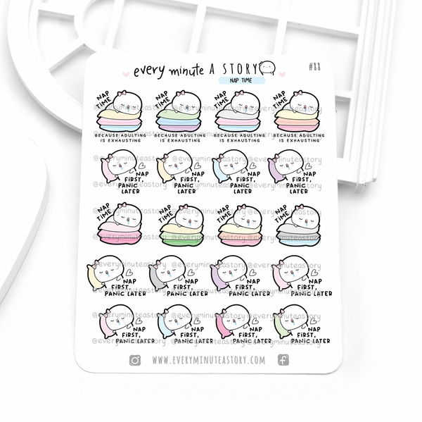 Nap time Beanie stickers