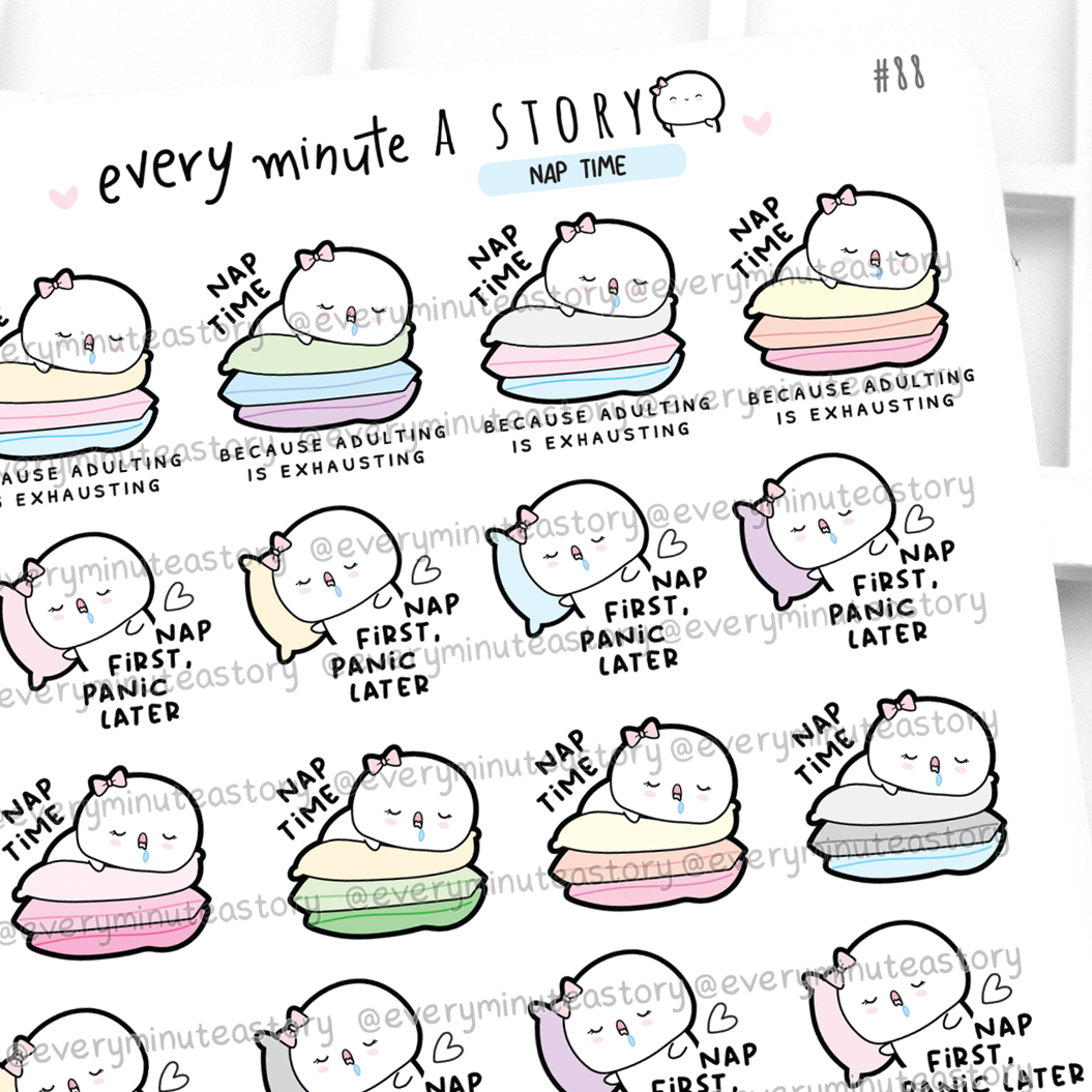 Nap time Beanie stickers