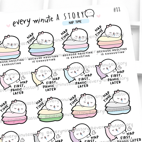 Nap time Beanie stickers