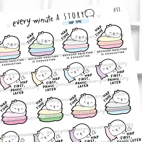 Nap time Beanie stickers