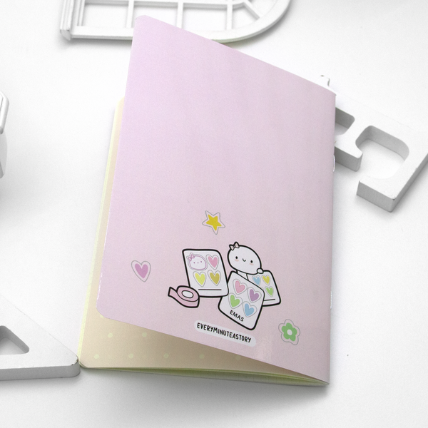 B6 notebook, planner girl, grid pages - LIMITED STOCK! LIMIT: 1/order