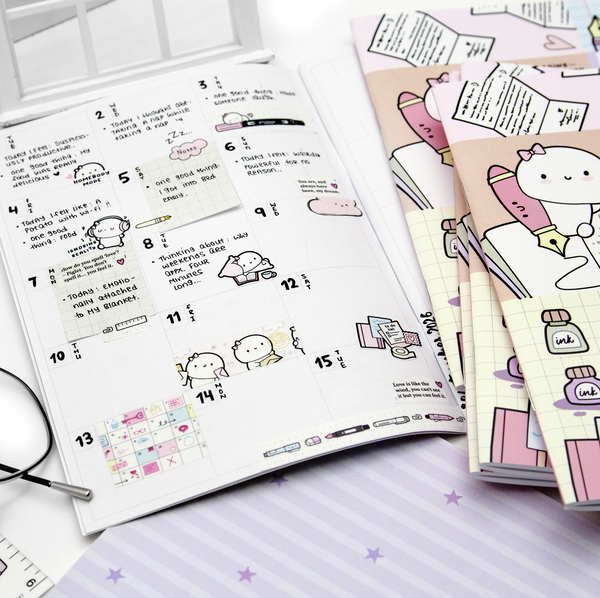 Beanie planner, undated, B6, calendar style - LIMITED STOCK! LIMIT: 1/order