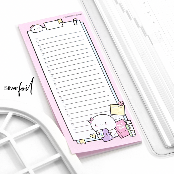 Planner girl notepads, silver foil- Limited stock, limit 1/order