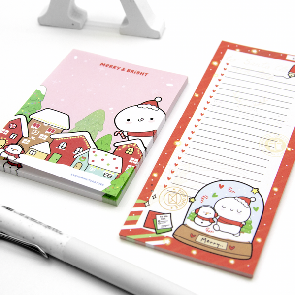 Cozy Christmas notepad and sticky notes set, Limited Stock- limit 1/order