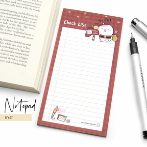 Letters to Santa plaid holiday notepad - LOW STOCK!