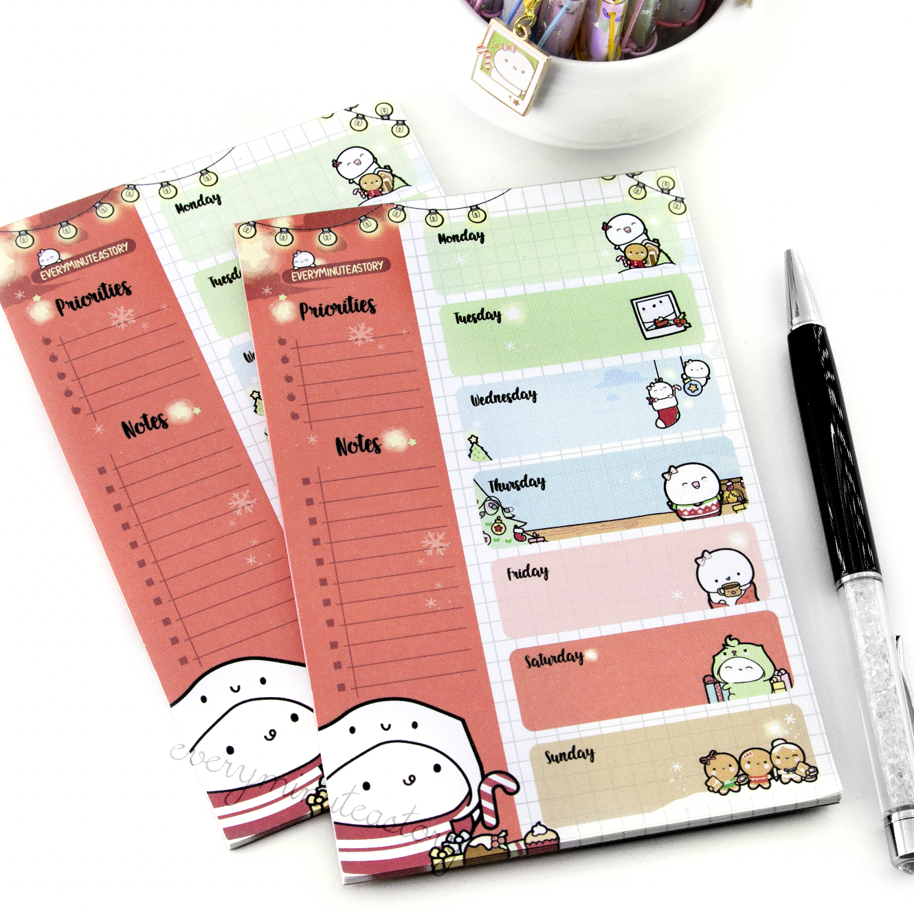 Christmas Beanie weekly notepad | - Limited stock