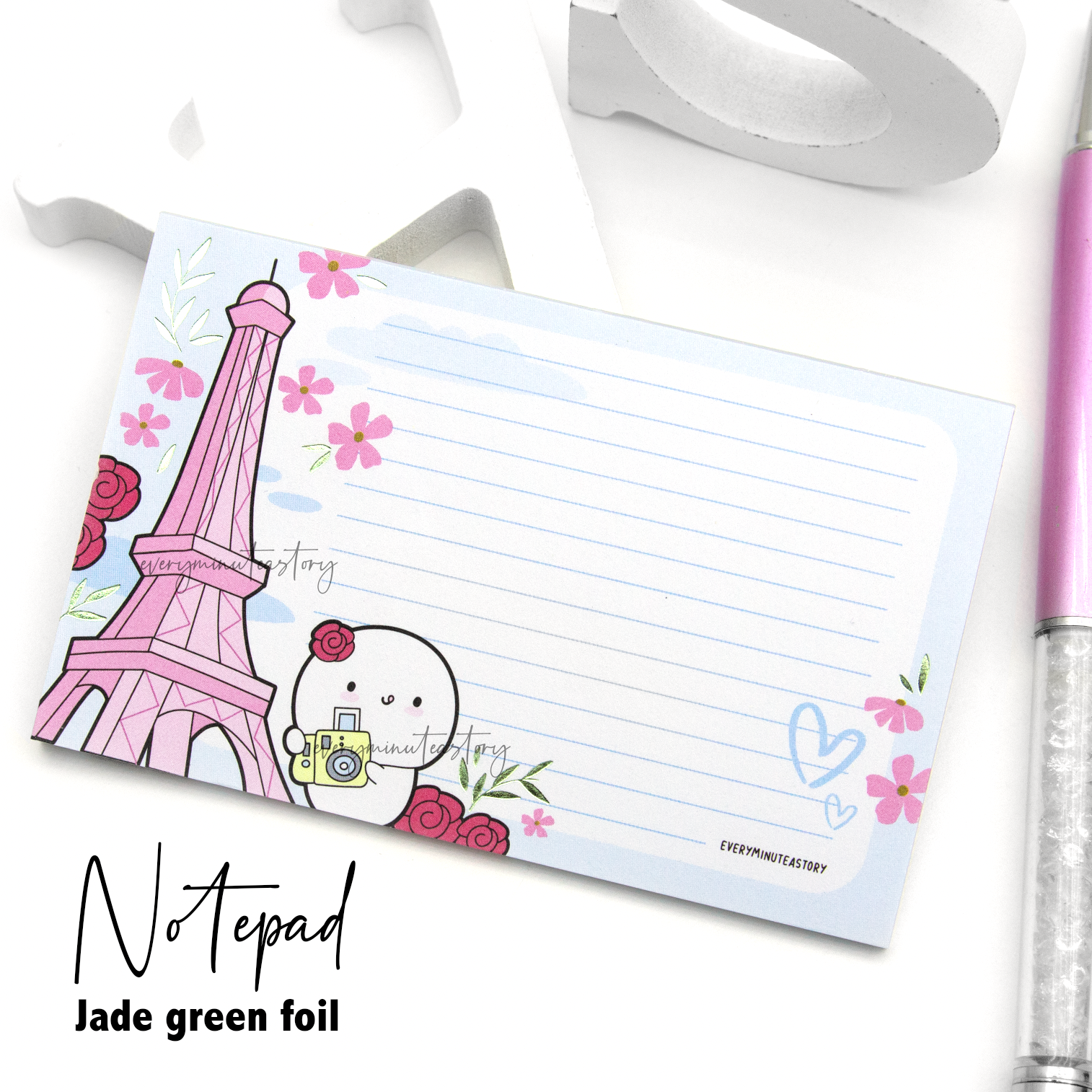 Destination Paris: Foiled notepads- Limited stock, limit 2/order