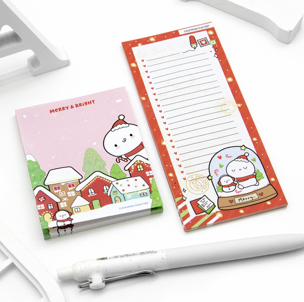Cozy Christmas notepad and sticky notes set, Limited Stock- limit 1/order