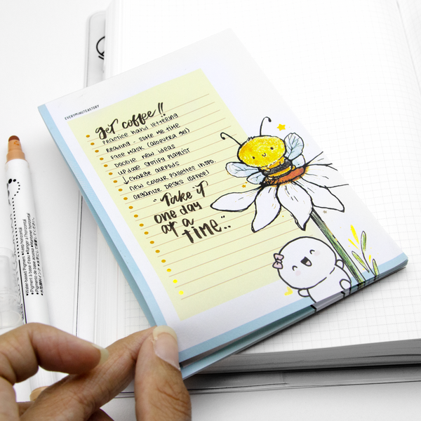 Honey bee notepad, hand sketched -LOW STOCK! Limit 2/order