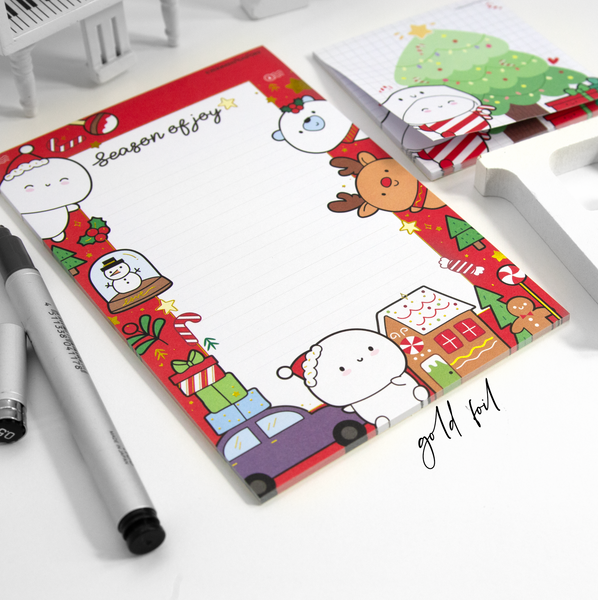 Christmas sticky notes and foiled notepad set, Limited Stock- limit 1/order