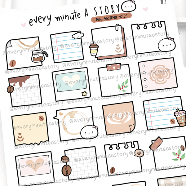 Coffee write-in notes stickers- Limited Stock!