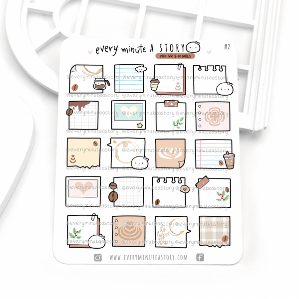 Coffee write-in notes stickers- Limited Stock!