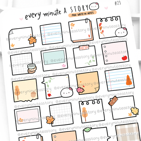 Fall deco, mini write in notes, planner stickers- LOW STOCK!