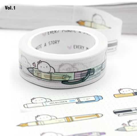 Pen lover Beanie washi Vol.1, silver foil- LIMIT: 2/order