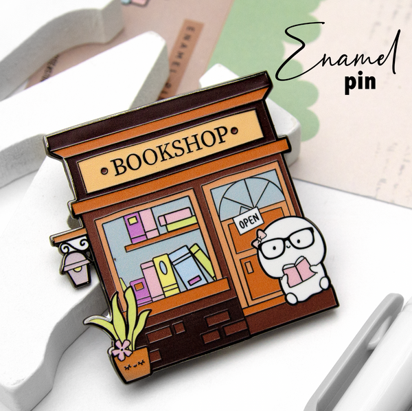 Beanie's bookshop hard enamel pin- Limited Stock! Limit 2/order