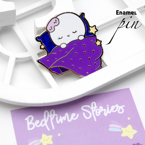 Bedtime Stories Beanie glitter enamel pin-  Limited Stock! Limit 2/order