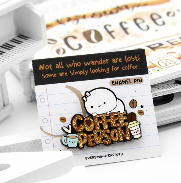 Coffee person Beanie enamel pin-  Limited Stock! Limit 2/order