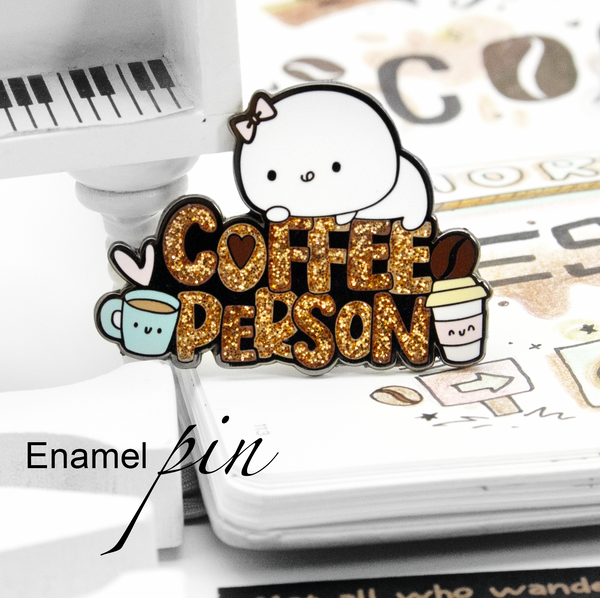 Coffee person Beanie enamel pin-  Limited Stock! Limit 2/order