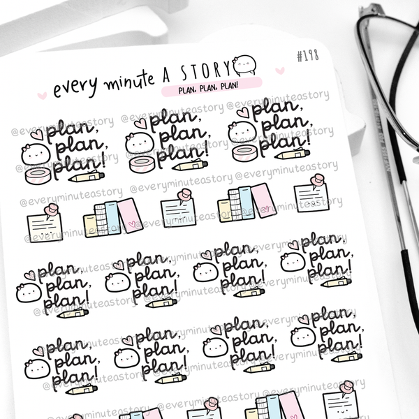 Plan, Plan, Plan, Beanie stickers- Limited Stock!