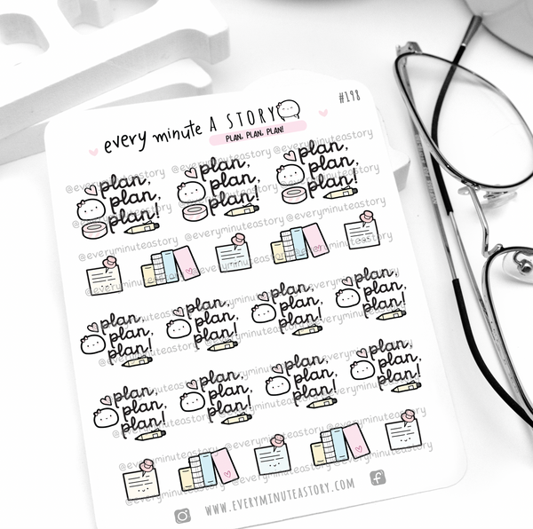 Plan, Plan, Plan, Beanie stickers- Limited Stock!