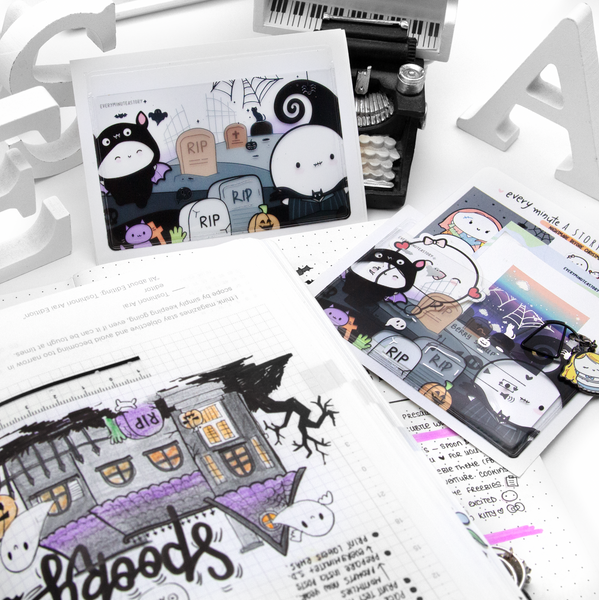 RIP graveyard adhesive pocket, halloween - Limited Stock! Limit 2/order