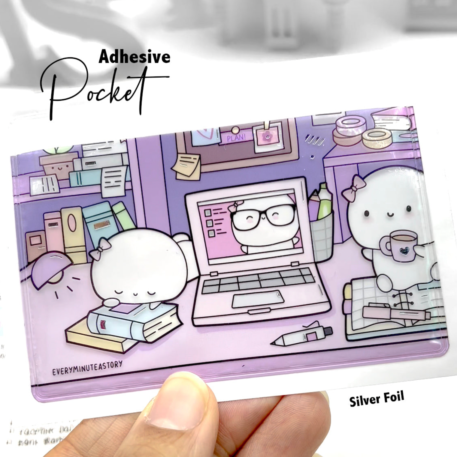 Beanie's work desk adhesive pocket - Low stock! Limit 2/order