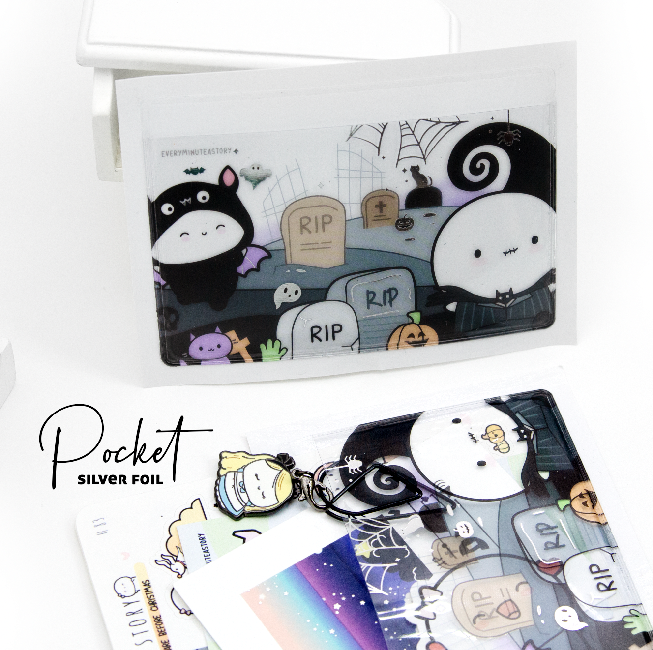 RIP graveyard adhesive pocket, halloween - Limited Stock! Limit 2/order