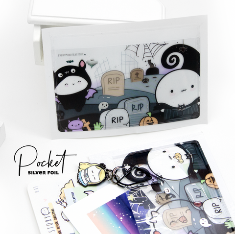 RIP graveyard adhesive pocket, halloween - Limited Stock! Limit 2/order