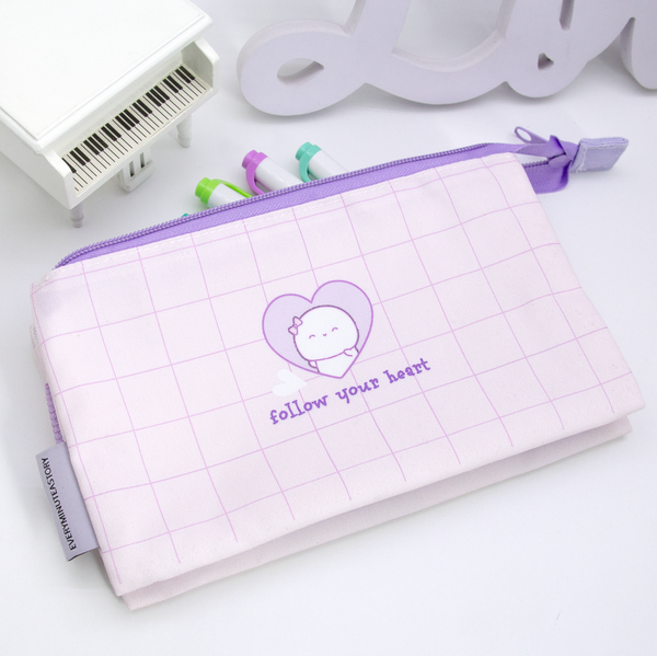 Follow your heart, large capacity pencil case- Limited Stock, limit 1/order