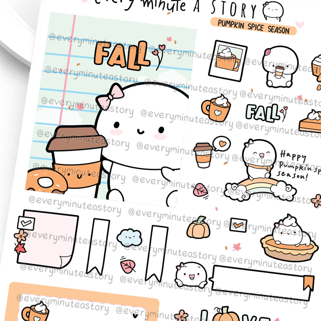 Pumpkin spice everything stickers- LOW STOCK!