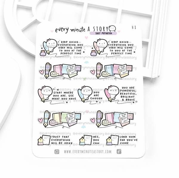 You are enough, daily motivation stickers
