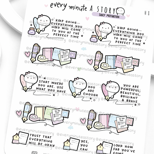 You are enough, daily motivation stickers