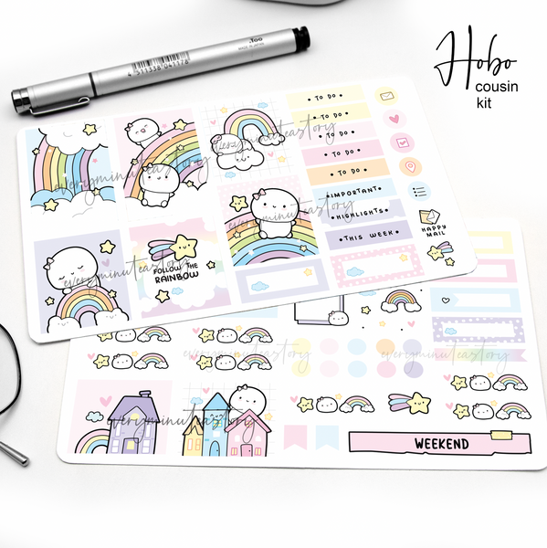 Over the rainbow Beanie Hobonichi cousin kit