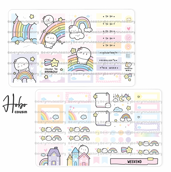 Over the rainbow Beanie Hobonichi cousin kit