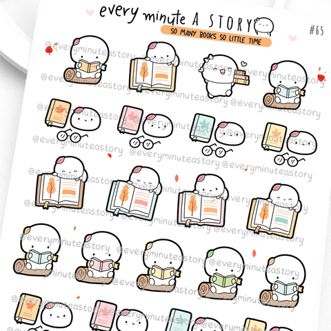 Fall reading stickers, book lover, cozy reading- LOW STOCK!
