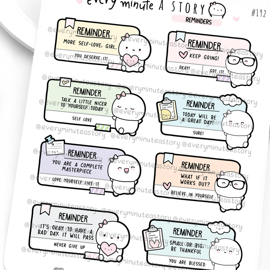 Sticker Remind Daily reminder stickers – Every Minute A Story