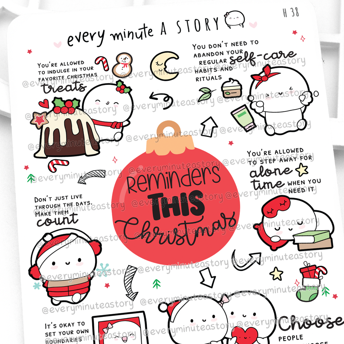 Reminders this Christmas stickers