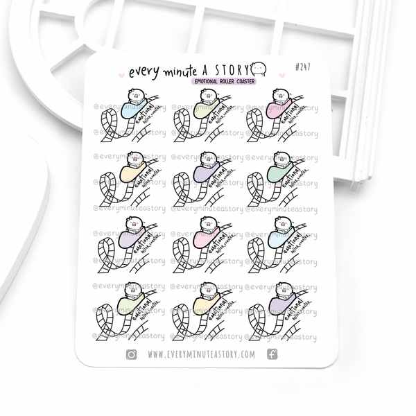 Emotional roller coaster Beanie stickers