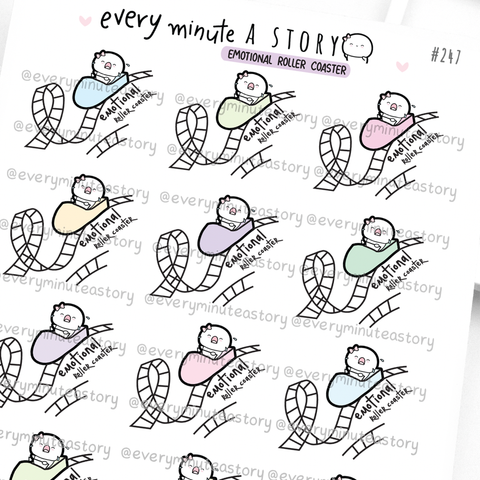 Emotional roller coaster Beanie stickers