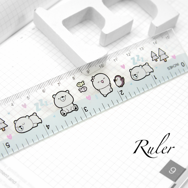 Polar bear Beanie acrylic ruler -Limited Stock! Limit 2/order